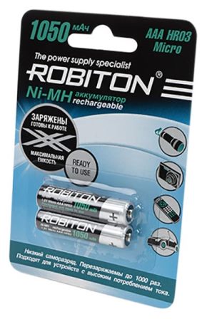 Аккумуляторные батарейки для для пульта радиоуправления Robiton R03 AAA 1050 mAh
