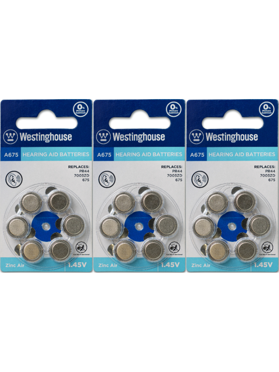 батарейка Westinghouse ZA675/PR44 18шт. 