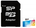 карта памяти Silicon Power 16Gb microSDHC Class 10 Elite COLORED 