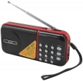 портативный радиоприемник с аккумулятором MAX МR-321 черный/красный