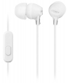 наушники с микрофоном Sony MDR-EX15AP white