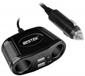 разветвитель в прикуриватель автомобиля Bestek Car socket splitter MRS152BK black