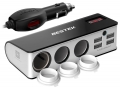 разветвитель в прикуриватель автомобиля Bestek Car socket splitter MRS203BU black
