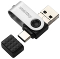 флешка USB 3.0 SmartBuy TRIO 3-in-1 OTG 3.0 128GB black