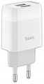 зарядное устройство Hoco C73A Glorious dual port charger white