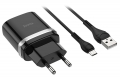 зарядное устройство Hoco C12Q Smart QC3.0 charger + Micro cable black