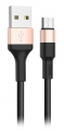 кабель передачи данных Hoco X26 Xpress micro 1m black &amp; gold
