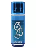 флешка USB SmartBuy Glossy series 64Gb blue