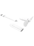 USB подсветка с вентилятором Rock Mini USB Fan&amp;Light white