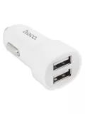 автомобильное зарядное устройство Hoco Z2A 2USB 2.4A white
