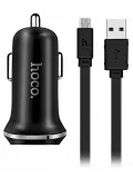автомобильное зарядное устройство Hoco Z1 2USB 2.1A + micro cable black