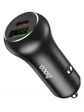 автомобильное зарядное устройство Hoco Z38 Resolute PD20W+QC3.0 car charger black