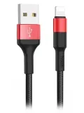 кабель передачи данных Hoco X26 Xpress lightning 1m black &amp; red