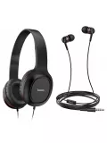 набор наушников для телефона Hoco W24 Enlighten headphones with mic set red