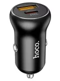 автомобильное зарядное устройство Hoco NZ5 Smooth road PD30W+QC3.0 black
