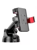 держатель для телефона на присоске Hoco H22 Dragon automatic clamping car holder (center console) red and black