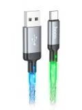 кабель для зарядки Hoco U112 Shine charging data cable for Type-C gray