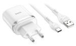 зарядное устройство с быстрой зарядкой Hoco C12Q Smart QC3.0 charger + Type-C cable