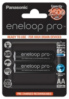 аккумуляторы (2 шт.) Panasonic 2500 mAh R6/AA Eneloop Pro 3HCDE/2BE-2BL