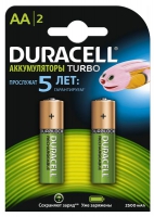 аккумулятор АА Duracell 2500 mAh HR6/AA-2BL