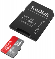 карта памяти SanDisk 16Gb microSDHC Class 10 Ultra 80MB/s