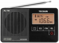 миниатюрный радиоприемник с часами Tecsun PL-118