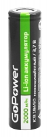 литиевый аккумулятор GoPower 18650 Li-ion 2000mAh  без защиты литиевый аккумулятор GoPower 18650 Li-ion 2000mAh  без защиты