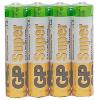 батарейки (4 шт.) GP LR03/AAA Super Alkaline 24ARS-2SB4