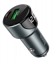 автомобильная зарядка c дисплеем Hoco Z42 Light road dual port digital display PD20W+QC3.0 car charger автомобильная зарядка c дисплеем Hoco Z42 Light road dual port digital display PD20W+QC3.0 car charger