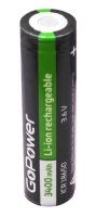 литиевый аккумулятор GoPower NCR18650 Li-ion 3400mAh  без защиты литиевый аккумулятор GoPower NCR18650 Li-ion 3400mAh  без защиты