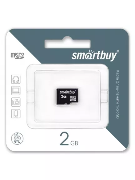 карта памяти SmartBuy 2Gb microSD без адаптера
