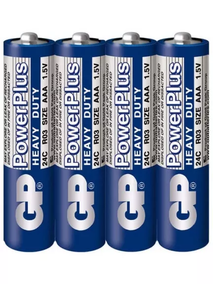 батарейки (4 шт.) GP R03/AAA PowerPlus HEAVY DUTY-OS4
