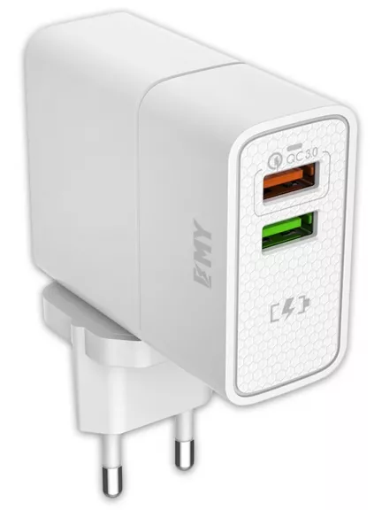 зарядное устройство для путешествий EMY MY-A501Q QC3.0 + кабель USB - micro USB