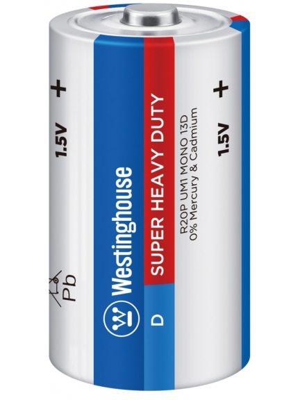солевая батарейка Westinghouse R20/D Super Heavy Duty-PB4