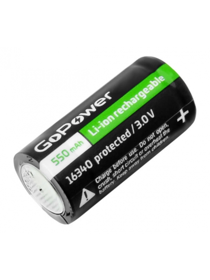 литиевый аккумулятор GoPower Li-ion 16340 3.0V 550mAh