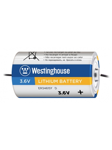 литиевая промышленная батарейка Westinghouse ER 34615Y (D) axial wires