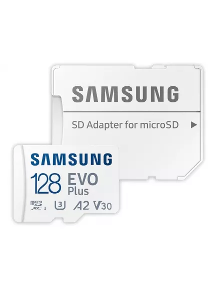 карта памяти Samsung 128Gb microSDXC Class 10 EVO PLUS U3 (R/W 130 MB/s)