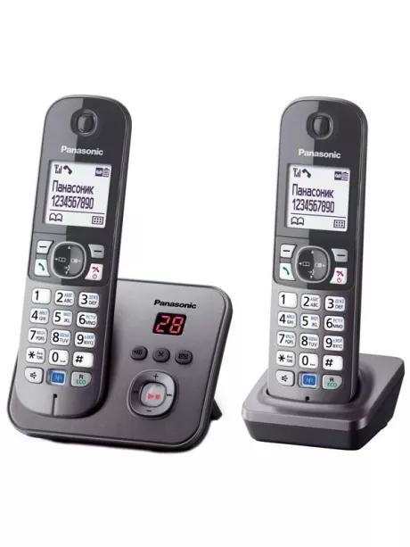 радиотелефон DECT Panasonic KX-TG6822RU grey