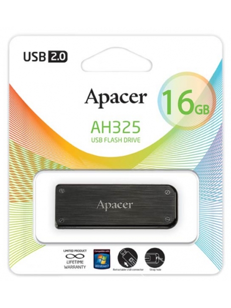 флешка USB Apacer AH325 16Gb black