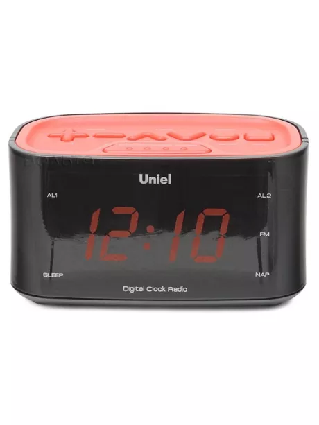электронные часы настольные Uniel UTR-33 black/red