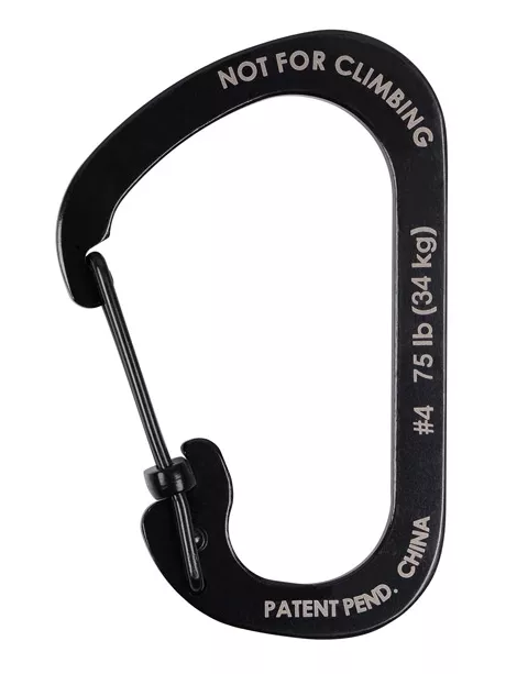 карабин Nite Ize Carabiner SlideLock #4 черный