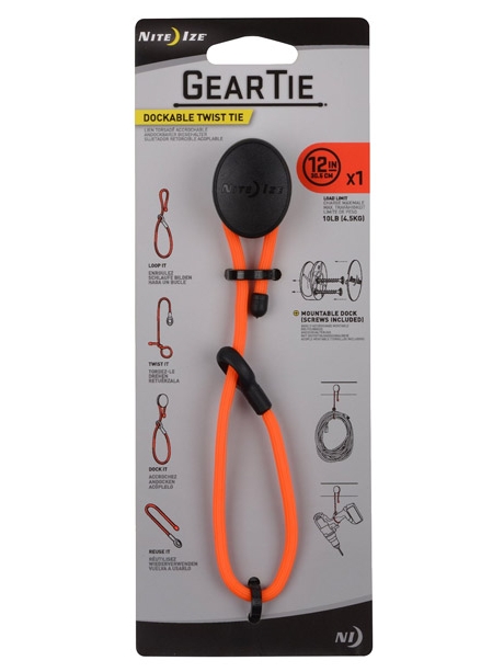 стяжка многоразовая Nite Ize Gear Tie Dockable Twist Tie 12" оранжевый