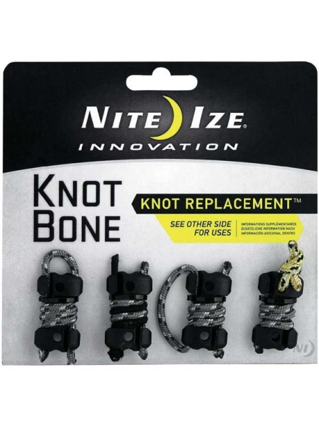 комплект креплений+шнур Nite Ize Knot Bone #3, 4 шт. + шнур 