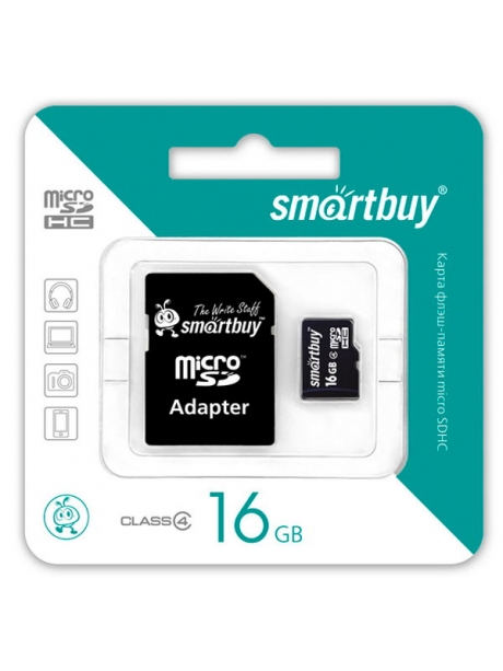 карта памяти SmartBuy 16Gb microSDHC Class 4 