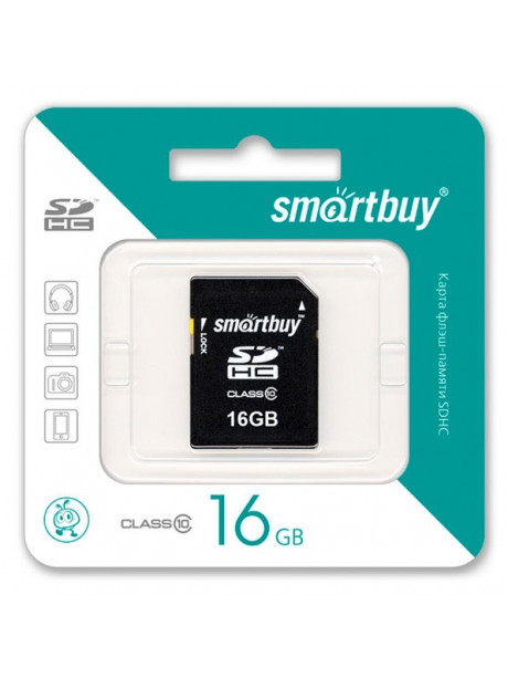 карта памяти SmartBuy 16Gb SDHC Class 10 