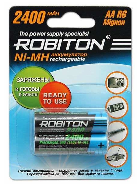 аккумулятор Robiton 2400 mAh R6/AA RTU-2BL 