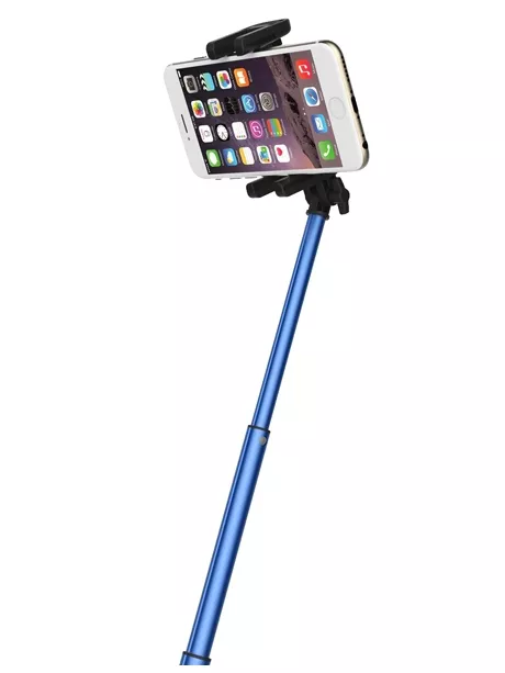монопод для селфи Rock Selfie Shutter &amp; Stick II 22см-90см blue