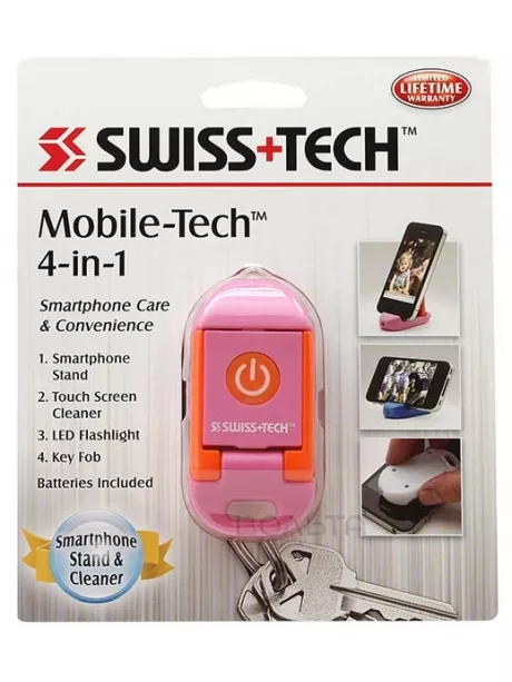 брелок для ключей Swiss Tech Mobile-Tech 4-in-1 pink