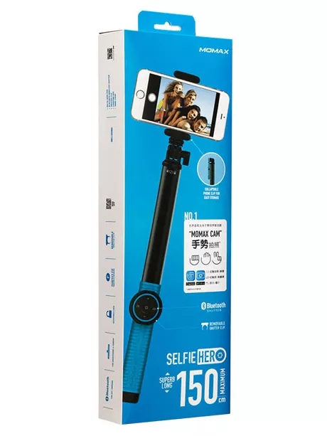 монопод для селфи Momax Selfie Hero Selfie Pod 150 см KMS8 black