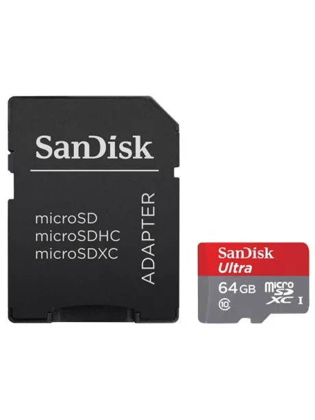 карта памяти SanDisk 64Gb microSDXC Class 10 Ultra 80Mb/s 